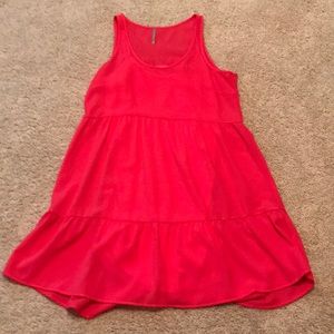 Coral sleeveless dress